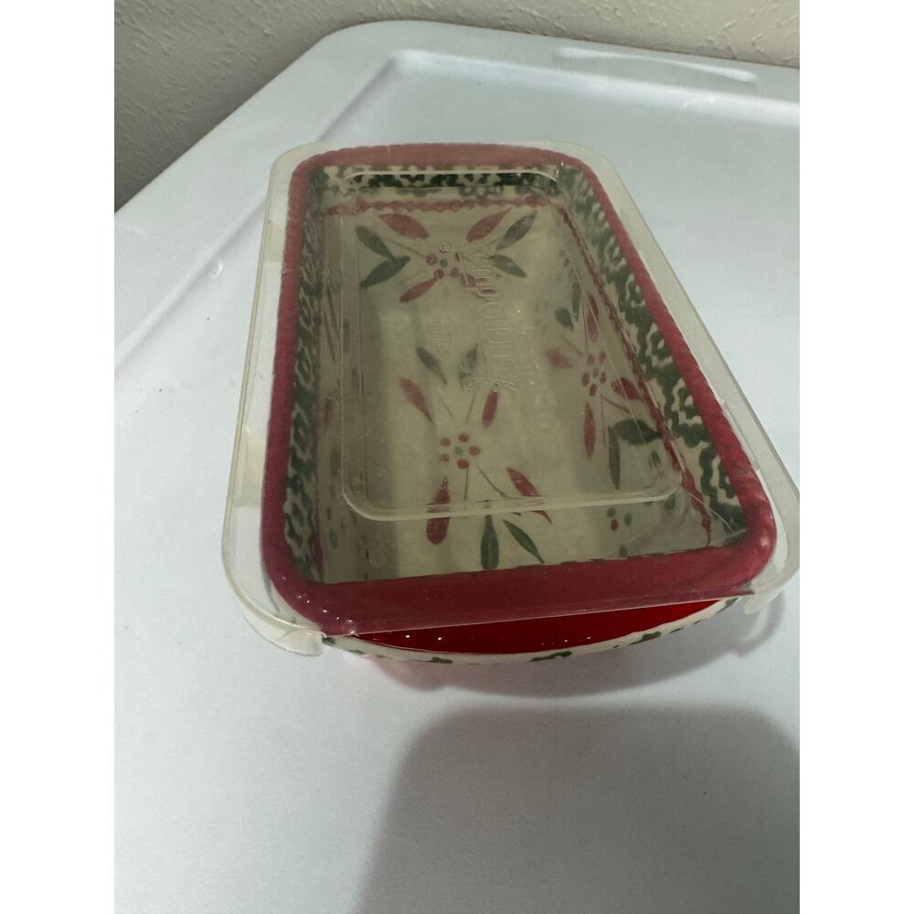 Temptations Old World Festive 12 oz Mini Loaf Dish w/ Lid - Picture 8 of 9